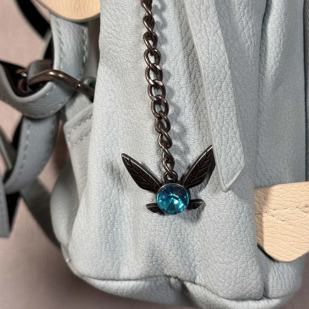 The Legend of Zelda Mini Backpack Blue Faux Leather Winged Gamer Bag New